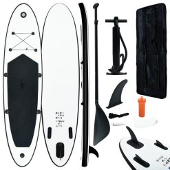VIDAXL Ensemble De Planches SUP Gonflables Noir Et Blanc