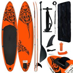 VIDAXL Ensemble De Planche SUP Gonflable 320x76x15 Cm Orange