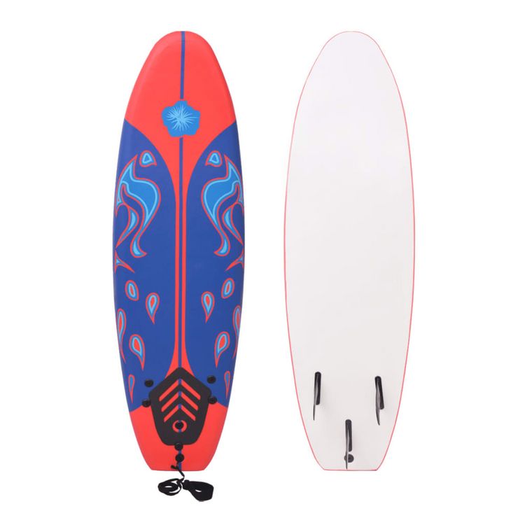 VIDAXL Planche De Surf Bleu Et Rouge 170 Cm 3 VIDAXL Planche De Surf Bleu Et Rouge 170 Cm