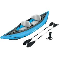 BESTWAY Canoë Kayak Gonflable Hydro-Force Cove Champion 2 Personnes 331 X 88 Cm 2 Pagaies Pompe De Gonflage BESTWAY