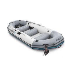 INTEX Kit Bateau Gonflable 4 Places Mariner 4 Avec Rames Et Gonfleur - Intex