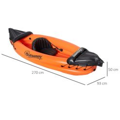 OUTSUNNY Canoé Kayak Gonflable 1 Personne - Gonfleur Et Rame En Aluminium Inclus - PVC Orange Noir 7 OUTSUNNY Canoé Kayak Gonflable 1 Personne - Gonfleur Et Rame En Aluminium Inclus - PVC Orange Noir -SPEEDO SHOP unnamed file 349