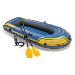 INTEX Kit Bateau Gonflable 2 Places Challenger 2 Avec Rames Et Gonfleur - Intex