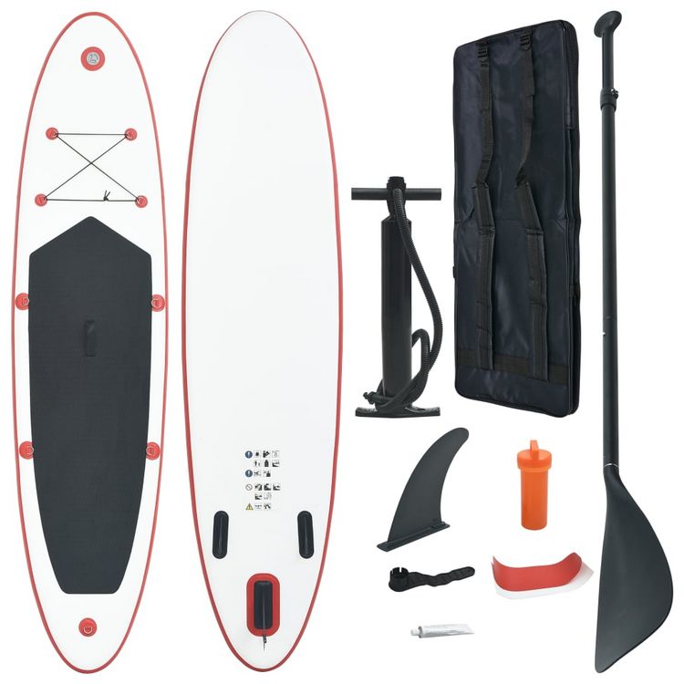 VIDAXL Stand Up Paddle Planche a rame Rouge et blanc VIDAXL Stand Up Paddle Planche A Rame Rouge Et Blanc -SPEEDO SHOP unnamed file 497