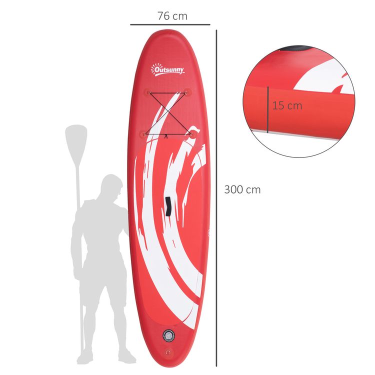 OUTSUNNY Stand up paddle gonflable surf planche de paddle pour adulte dim. 300L x 76l x 15H cm nombreux accessoires fournis PVC blanc rouge OUTSUNNY Stand Up Paddle Gonflable Surf Planche De Paddle Pour Adulte Dim. 300L X 76l X 15H Cm Nombreux Accessoires Fournis PVC Blanc Rouge -SPEEDO SHOP unnamed file 515