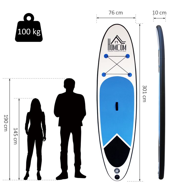 HOMCOM Stand up paddle gonflable surf planche de paddle pour adulte dim. 301L x 76l x 10H cm nombreux accessoires fournis PVC bleu blanc noir HOMCOM Stand Up Paddle Gonflable Surf Planche De Paddle Pour Adulte Dim. 301L X 76l X 10H Cm Nombreux Accessoires Fournis PVC Bleu Blanc Noir -SPEEDO SHOP unnamed file 531