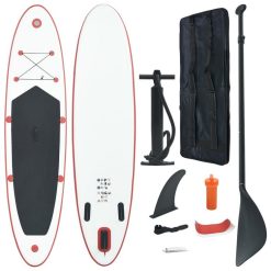 VIDAXL Stand Up Paddle Planche A Rame Rouge Et Blanc