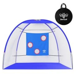 BEE GOLF Filet D'entrainement De Golf Pleins Coups (L 305 X H 205 X P 160 Cm) Avec Cible 3 Trous Et Housse De Transport