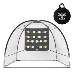 BEE GOLF Filet D'entrainement De Golf Pleins Coups (L 305 X H 205 X P 160 Cm) Avec Cible 17 Trous Et Housse De Transport