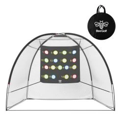 BEE GOLF Filet D'entrainement De Golf Pleins Coups (L 305 X H 205 X P 160 Cm) Avec Cible 17 Trous Et Housse De Transport