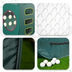 BEE GOLF Filet D'entrainement De Golf Chipping (L 60 X P 60 X H 99 Cm) 4 Faces Différentes Cibles Et Housse De Transport -SPEEDO SHOP unnamed file 561