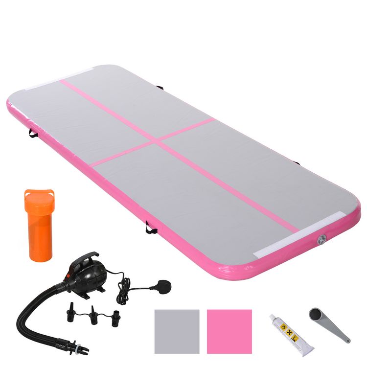 HOMCOM Airtrack tapis de gymnastique gonflable tapis de tumbling entraînement avec pompe à air électrique dim. 300L x 100l x 10H cm tissu stratifié PVC rose HOMCOM Airtrack Tapis De Gymnastique Gonflable Tapis De Tumbling Entraînement Avec Pompe à Air électrique Dim. 300L X 100l X 10H Cm Tissu Stratifié PVC Rose -SPEEDO SHOP unnamed file 602