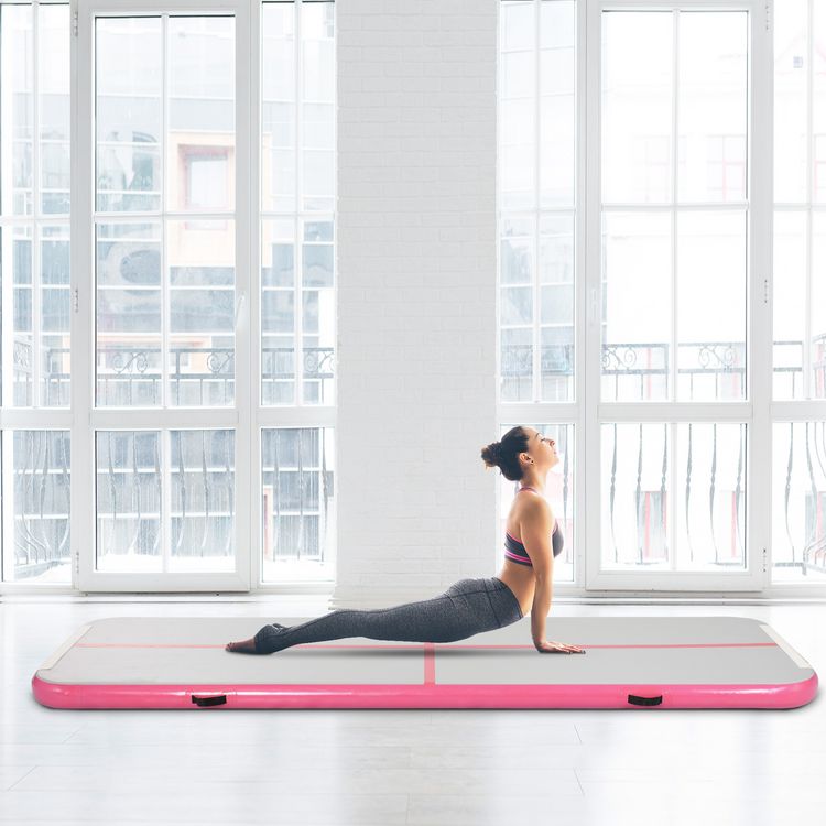 HOMCOM Airtrack tapis de gymnastique gonflable tapis de tumbling entraînement avec pompe à air électrique dim. 300L x 100l x 10H cm tissu stratifié PVC rose HOMCOM Airtrack Tapis De Gymnastique Gonflable Tapis De Tumbling Entraînement Avec Pompe à Air électrique Dim. 300L X 100l X 10H Cm Tissu Stratifié PVC Rose -SPEEDO SHOP unnamed file 603