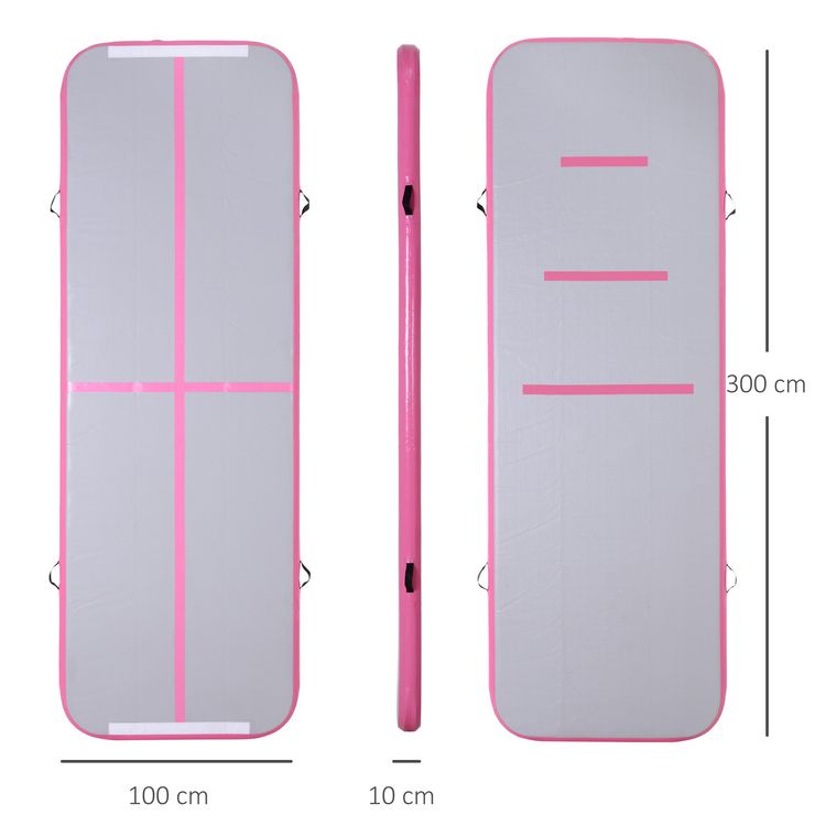 HOMCOM Airtrack tapis de gymnastique gonflable tapis de tumbling entraînement avec pompe à air électrique dim. 300L x 100l x 10H cm tissu stratifié PVC rose HOMCOM Airtrack Tapis De Gymnastique Gonflable Tapis De Tumbling Entraînement Avec Pompe à Air électrique Dim. 300L X 100l X 10H Cm Tissu Stratifié PVC Rose -SPEEDO SHOP unnamed file 604