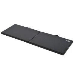 HOMCOM Tapis De Gymnastique Yoga Pilates Fitness Pliable Portable Grand Confort 180L X 60l X 5H Cm RevĂȘtement SynthĂ©tique Noir