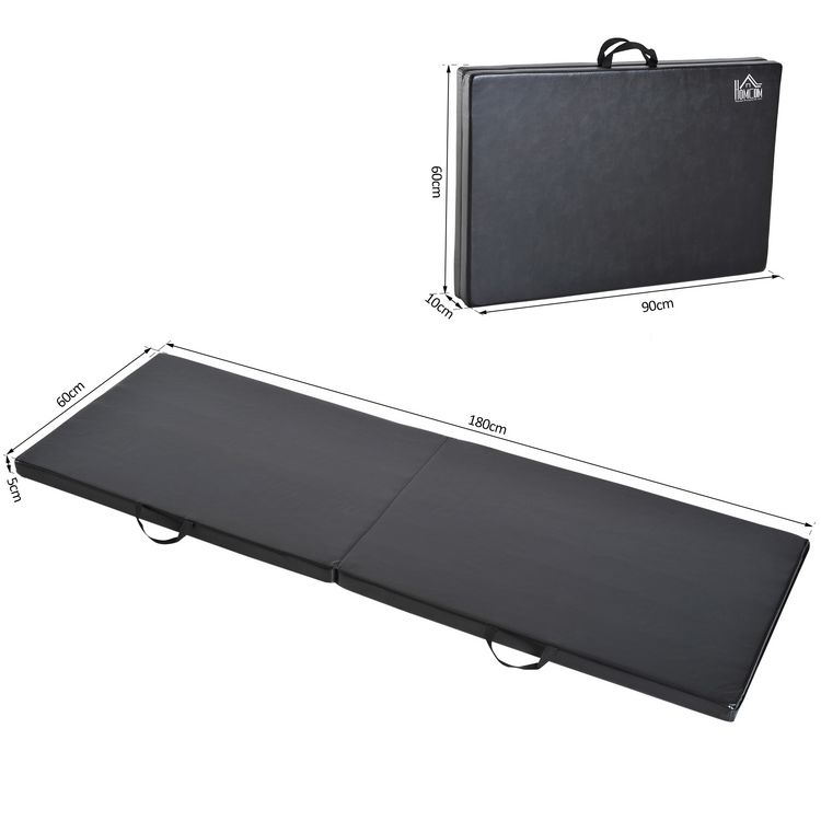 HOMCOM Tapis de gymnastique yoga pilates fitness pliable portable grand confort 180L x 60l x 5H cm revêtement synthétique noir HOMCOM Tapis De Gymnastique Yoga Pilates Fitness Pliable Portable Grand Confort 180L X 60l X 5H Cm Revêtement Synthétique Noir -SPEEDO SHOP unnamed file 616