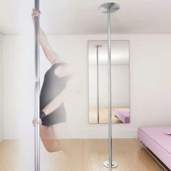 VIDAXL Barre Pole Dance Taille Est Extensible Et Reglable De 2,24 M A 2,75 M Pour Differentes Hauteurs De Plafond