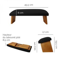 VIVEZEN Banc, Tabouret De Méditation, Yoga Pliant En Bois -SPEEDO SHOP unnamed file 631