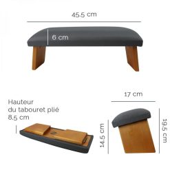 VIVEZEN Banc, Tabouret De Méditation, Yoga Pliant En Bois -SPEEDO SHOP unnamed file 634