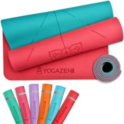 YOGAZEN YOGAZEN Tapis De Yoga Réversible En TPE Bio +30% Epais Et Large Antidérapant Lignes Corporelles Laser Double Faces