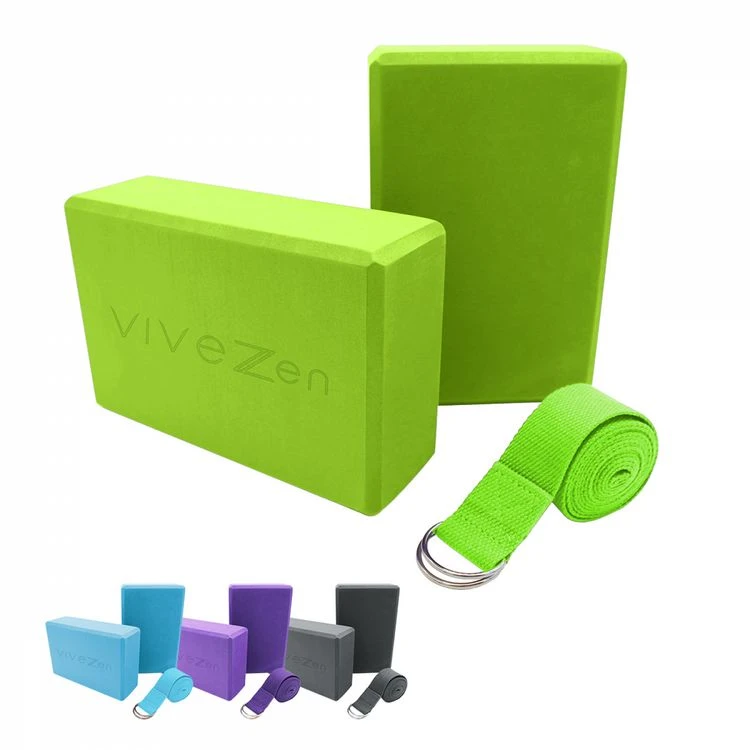 VIVEZEN Lot De 2 Briques De Yoga 23 X 15 X 7,5 Cm Et Sangle De Yoga 183 X 3,8 Cm - EVA 4 VIVEZEN Lot De 2 Briques De Yoga 23 X 15 X 7,5 Cm Et Sangle De Yoga 183 X 3,8 Cm - EVA – Image 2