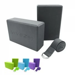 VIVEZEN Lot De 2 Briques De Yoga 23 X 15 X 7,5 Cm Et Sangle De Yoga 183 X 3,8 Cm - EVA 11 VIVEZEN Lot De 2 Briques De Yoga 23 X 15 X 7,5 Cm Et Sangle De Yoga 183 X 3,8 Cm - EVA -SPEEDO SHOP unnamed file 755