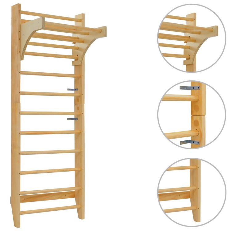 VIDAXL Barre Murale 80 X 55 X 220 Cm Bois 3 VIDAXL Barre Murale 80 X 55 X 220 Cm Bois