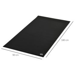HOMCOM Tapis De Protection Fitness Grand Confort Dim. 180L X 90l X 0,6H Cm PVC Noir -SPEEDO SHOP unnamed file 835