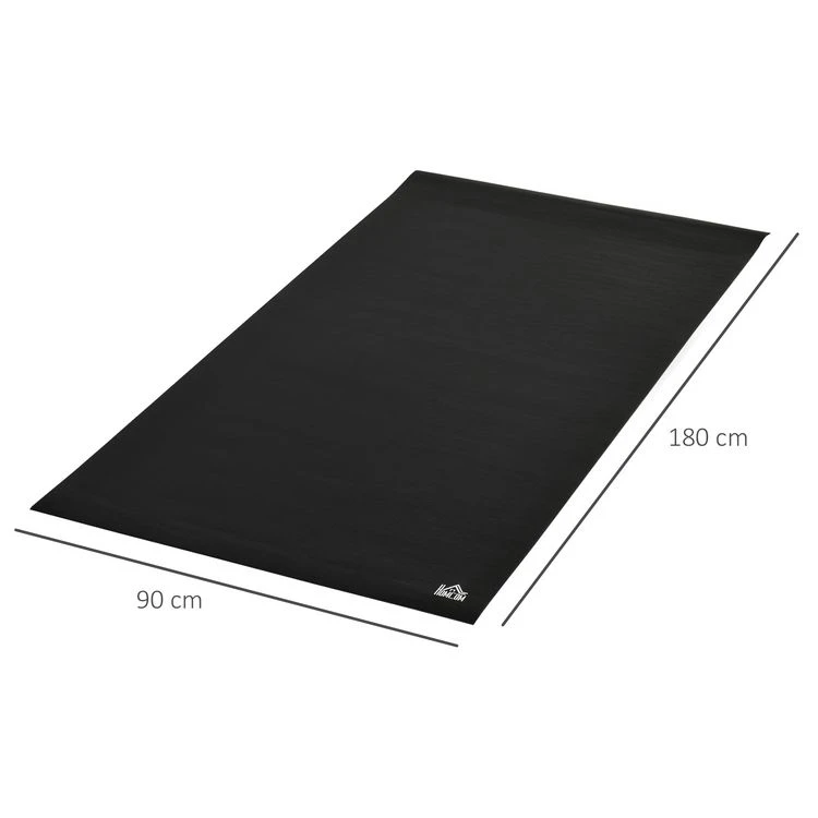 HOMCOM Tapis De Protection Fitness Grand Confort Dim. 180L X 90l X 0,6H Cm PVC Noir 5 HOMCOM Tapis De Protection Fitness Grand Confort Dim. 180L X 90l X 0,6H Cm PVC Noir â Image 3
